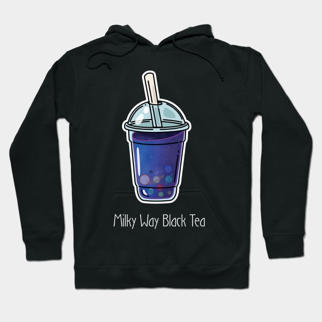 Milky Way Black Tea Hoodie by Creative Wiz